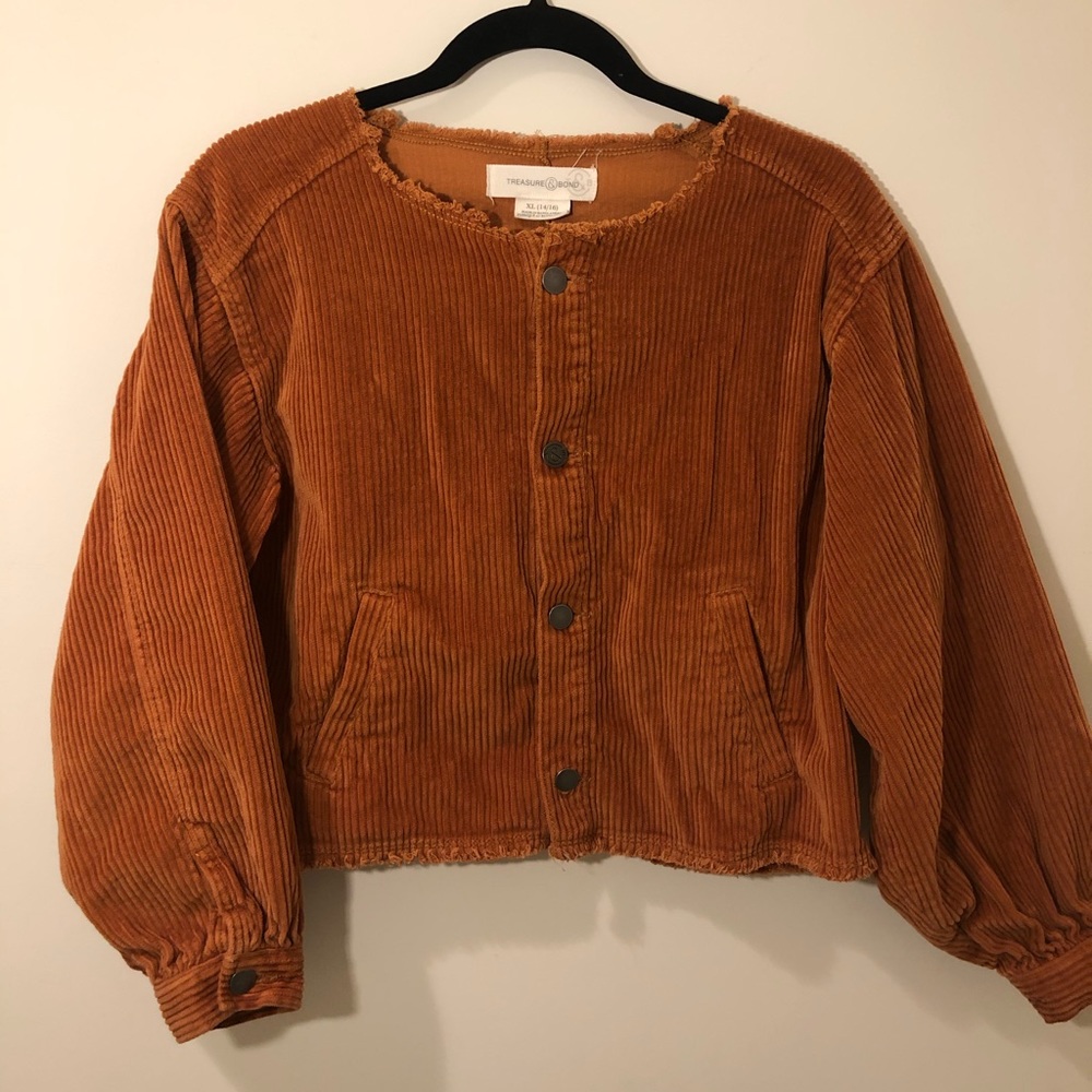 Orange Girls 14-16 XL Treasure & Bond Corduroy Jkt